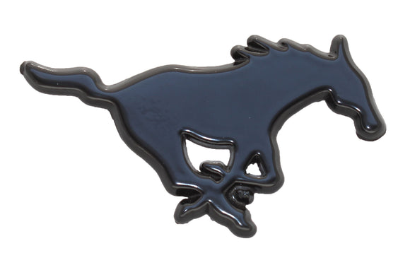 SMU Mustang Black Metal Auto Emblem