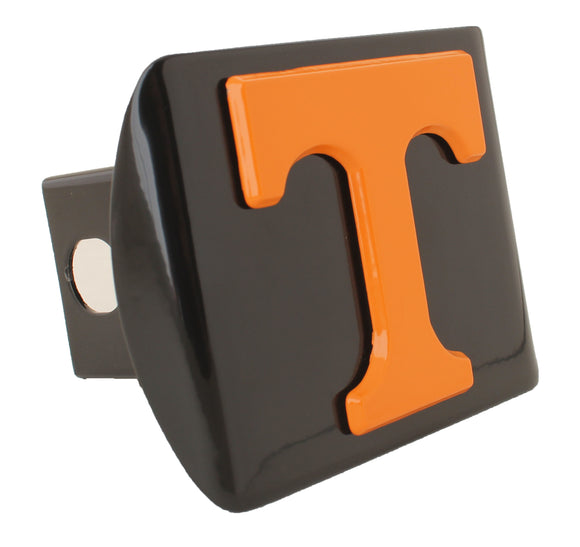 University of Tennessee Orange on Black Metal Hitch Cover