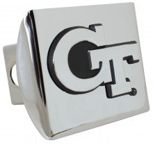 FANMATS 43610 University Of Washington Color Hitch Cover - White With Metal Chrome 3D Logo Emblem – Easy Installation On Truck, SUV, Car