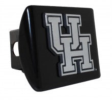 University of Houston Cougars on Black Metal Hitch Cover