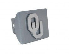 University of Oklahoma Sooners OU Silver Metal Hitch Cover