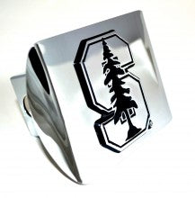 University Of Nebraska Metal Hitch Cover - Chrome With Red Trim & Iron N - Officially Licensed