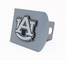 University of Auburn Tigers on Silver Metal Hitch Cover