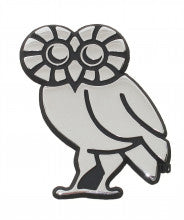 Rice University Owl Chrome Metal Auto Emblem