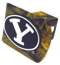 Brigham Young University Cougars on Camo Metal Hitch Cover