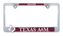 Texas A&M Aggies Texas 3D Metal License Plate Frame