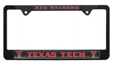 Texas Tech Red Raiders Black Metal License Plate Frame