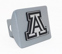University of Arizona Wildcats on Silver Metal Hitch Cover
