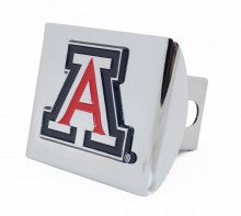University of Arizona Wildcats Color on Chrome Metal Hitch Cover