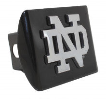 Notre Dame ND Black Metal Hitch Cover