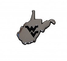 West Virginia University State Shape WV Metal Auto Emblem