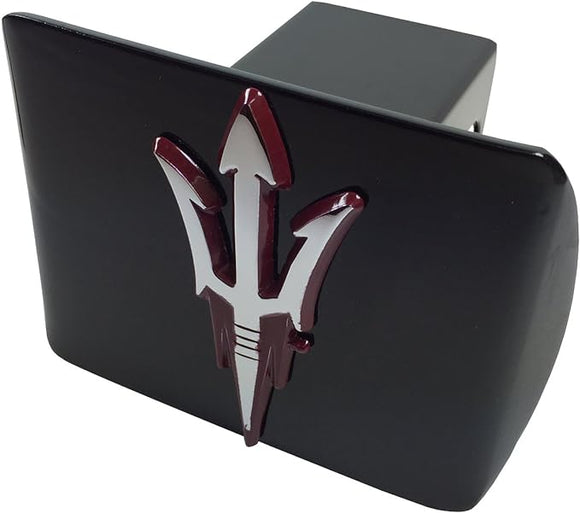 Arizona State Sun Devils on Black Metal Hitch Cover