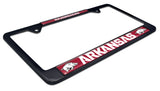 University of Arkansas Mascot Black Metal License Plate Frame