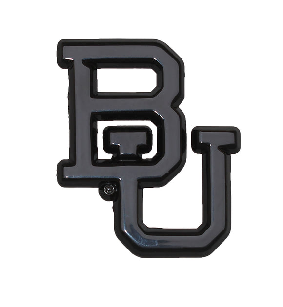 Baylor University Black BU Metal Auto Emblem