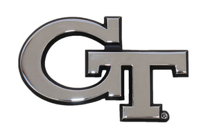 Georgia Tech Yellow Jackets GT Metal Auto Emblem
