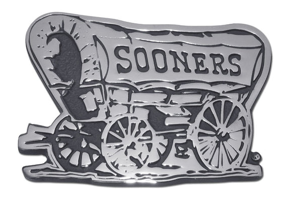 University of Oklahoma Sooner Schooner Metal Auto Emblem
