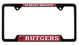 Rutgers Scarlet Knights Black Metal License Plate Frame