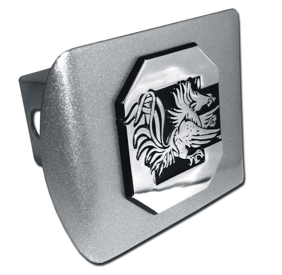 University of South Carolina Gamecocks Silver Metal Hitch Cover