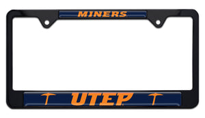 UT El Paso Miners Metal License Plate Frame