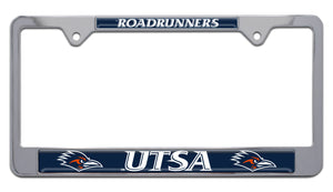 UTSA Roadrunners Chrome Metal License Plate Frame