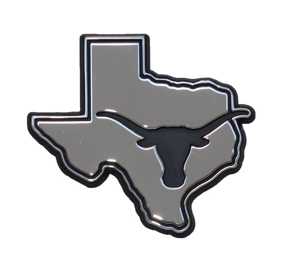 University Of Texas Longhorns Black Chrome Metal Car Emblem Badge