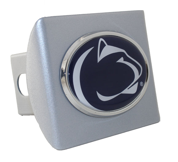 Penn State Blue Nittany Lions Silver Metal Hitch Cover