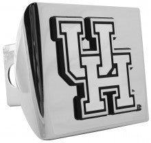 University of Houston Cougars on Chrome Metal Hitch Cover
