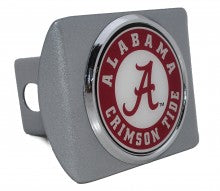 University of Alabama Crimson Tide Seal on Silver Metal Hitch Cover