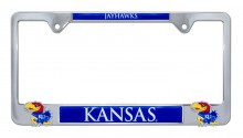Kansas Jayhawks 3D Metal License Plate Frame