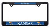 Kansas Jayhawks Black Metal License Plate Frame