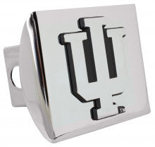 Indiana University Hoosiers on Chrome Metal Hitch Cover