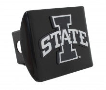 Iowa State Cyclones on Black Metal Hitch Cover