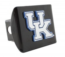 University of Kentucky Wildcats Blue Trim on Black Metal Hitch Cover