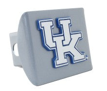 University of Kentucky Wildcats Blue Trim on Silver Metal Hitch Cover