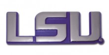 LSU Tigers Purple Trim Metal Auto Emblem