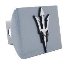 Arizona State Sun Devils on Silver Metal Hitch Cover