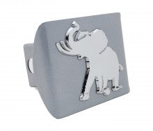University of Alabama Pachyderm on Silver Metal Hitch Cover