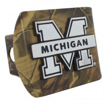 Michigan Wolverines Camo Metal Hitch Cover