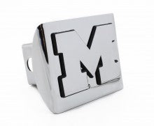 Michigan Wolverines Chrome Metal Hitch Cover
