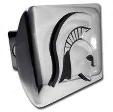 Michigan State Spartans on Chrome Metal Hitch Cover