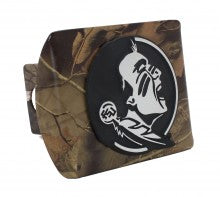 Florida State Seminoles on Camo Metal Hitch Cover