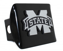 Mississippi State Bulldogs on Black Metal Hitch Cover