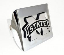 Mississippi State Bulldogs on Chrome Metal Hitch Cover
