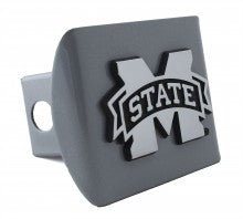 Mississippi State Bulldogs Silver Metal Hitch Cover