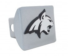Montana State Bobcat Silver Metal Hitch Cover
