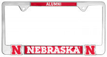 Nebraska Alumni 3D Metal License Plate Frame