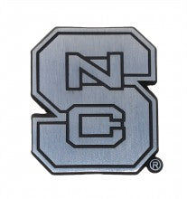 North Carolina NC State Matte Metal Auto Emblem