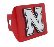 Nebraska Huskers Red Metal Hitch Cover