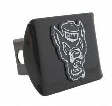 North Carolina State Wolfpack Black Metal Hitch Cover
