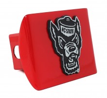 North Carolina State Wolfpack Red Metal Hitch Cover